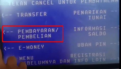 isi ovo lewat atm 